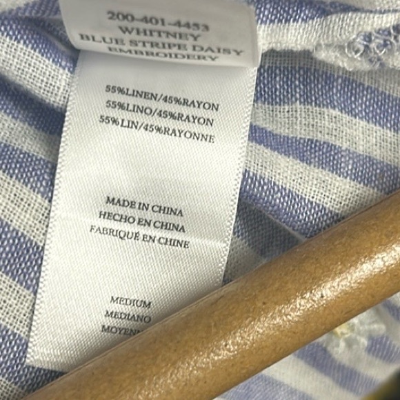 Rails blue striped daisy embroidered top - Picture 11 of 13